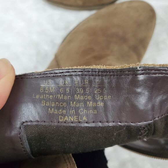 Franco Sarto Danela Leather Booties Brown Size 8.5 - Picture 8 of 9